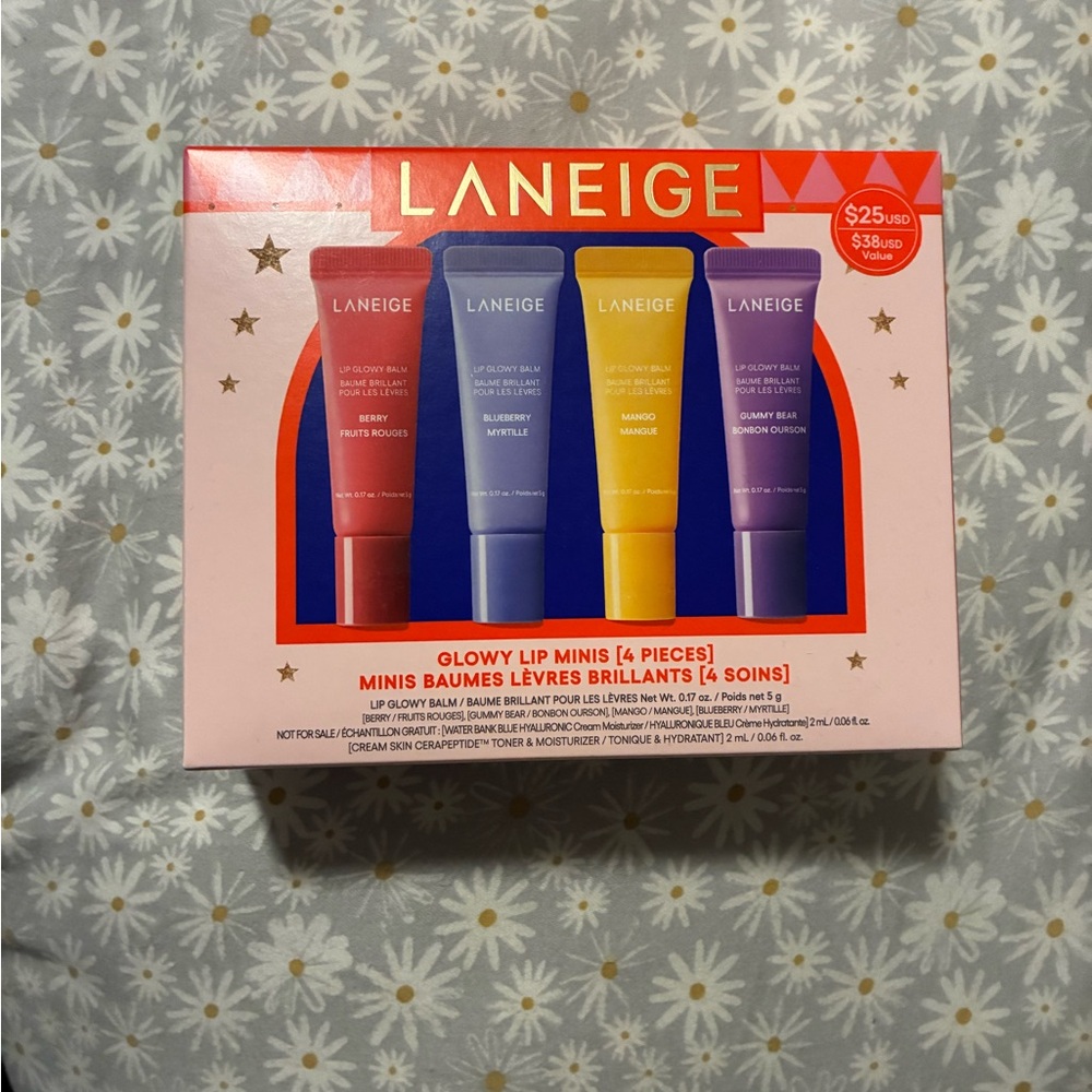 New In Box- Laneige glowy lip mini set